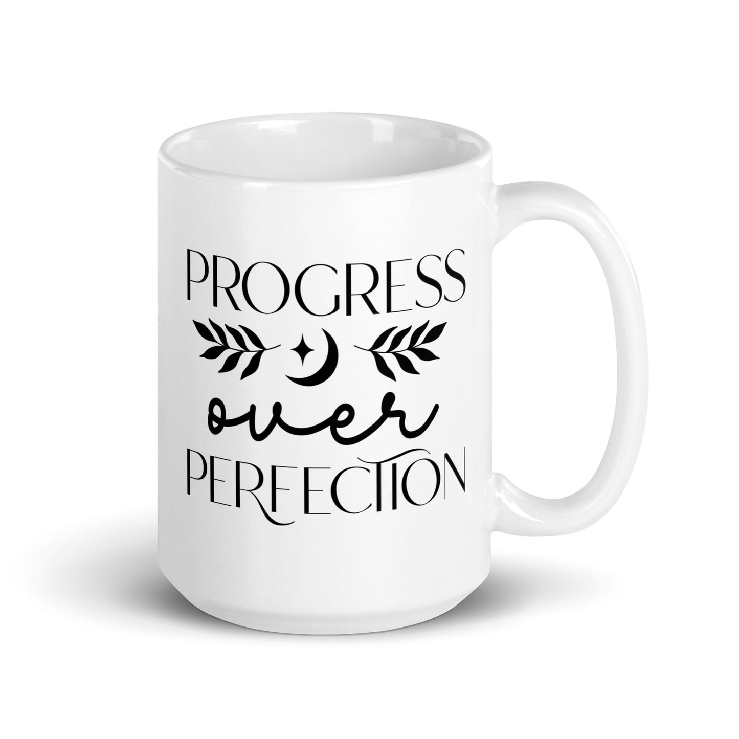 Progress White Glossy Mug