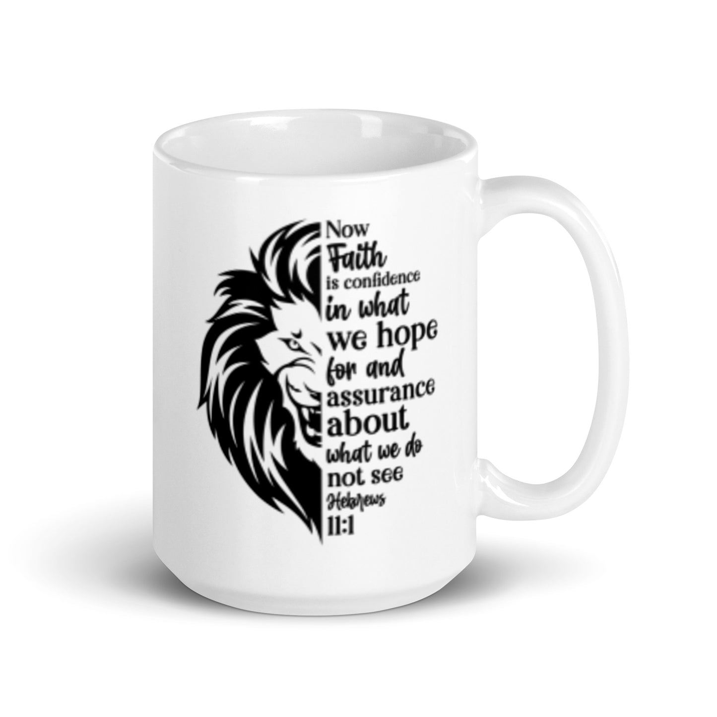 Faith Is White Glossy Mug