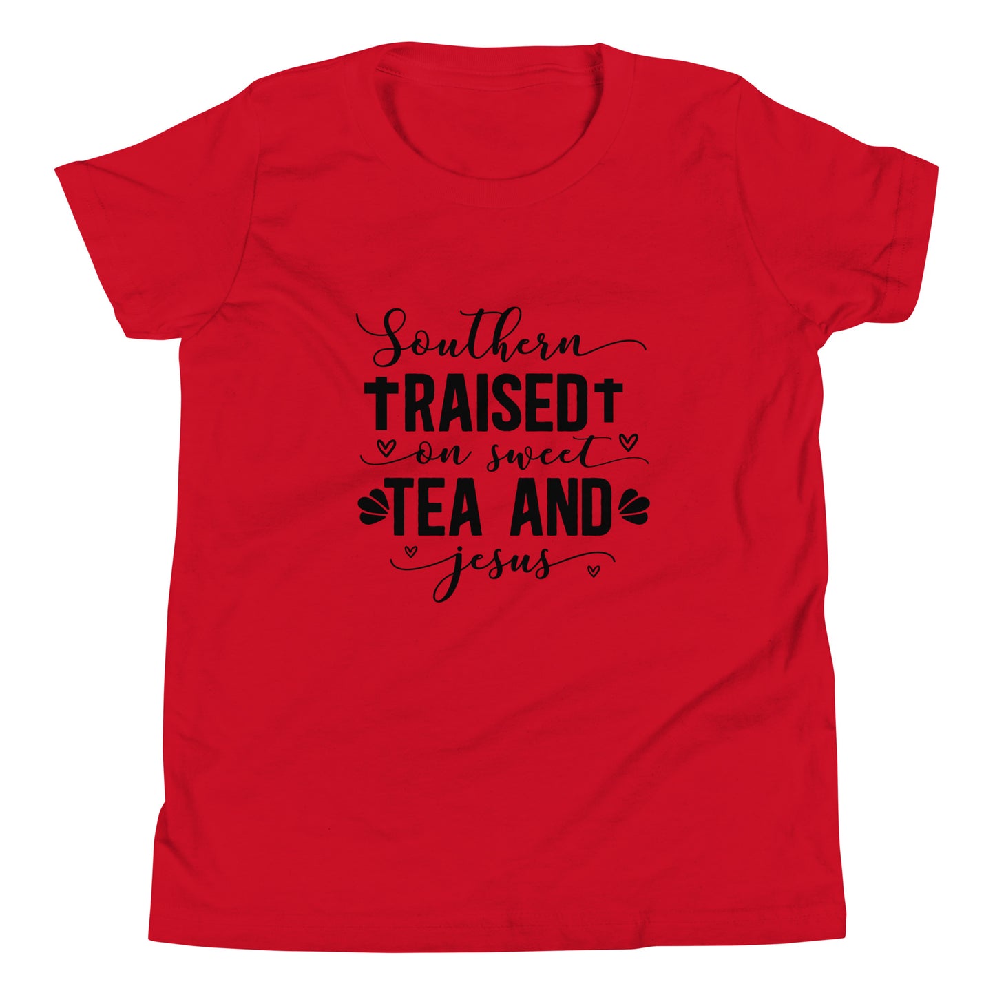 Tea And Jesus Youth Short Sleeve T-Shirt